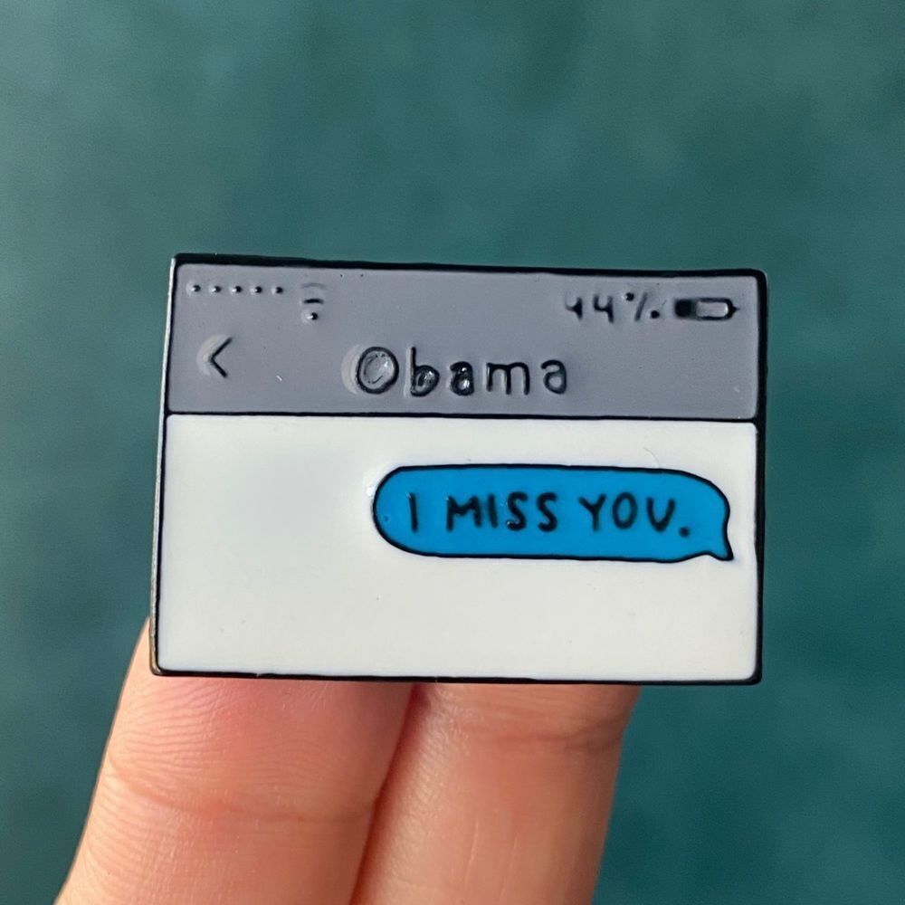 Obama I Miss You Enamel Pin/ Brooch Lapel